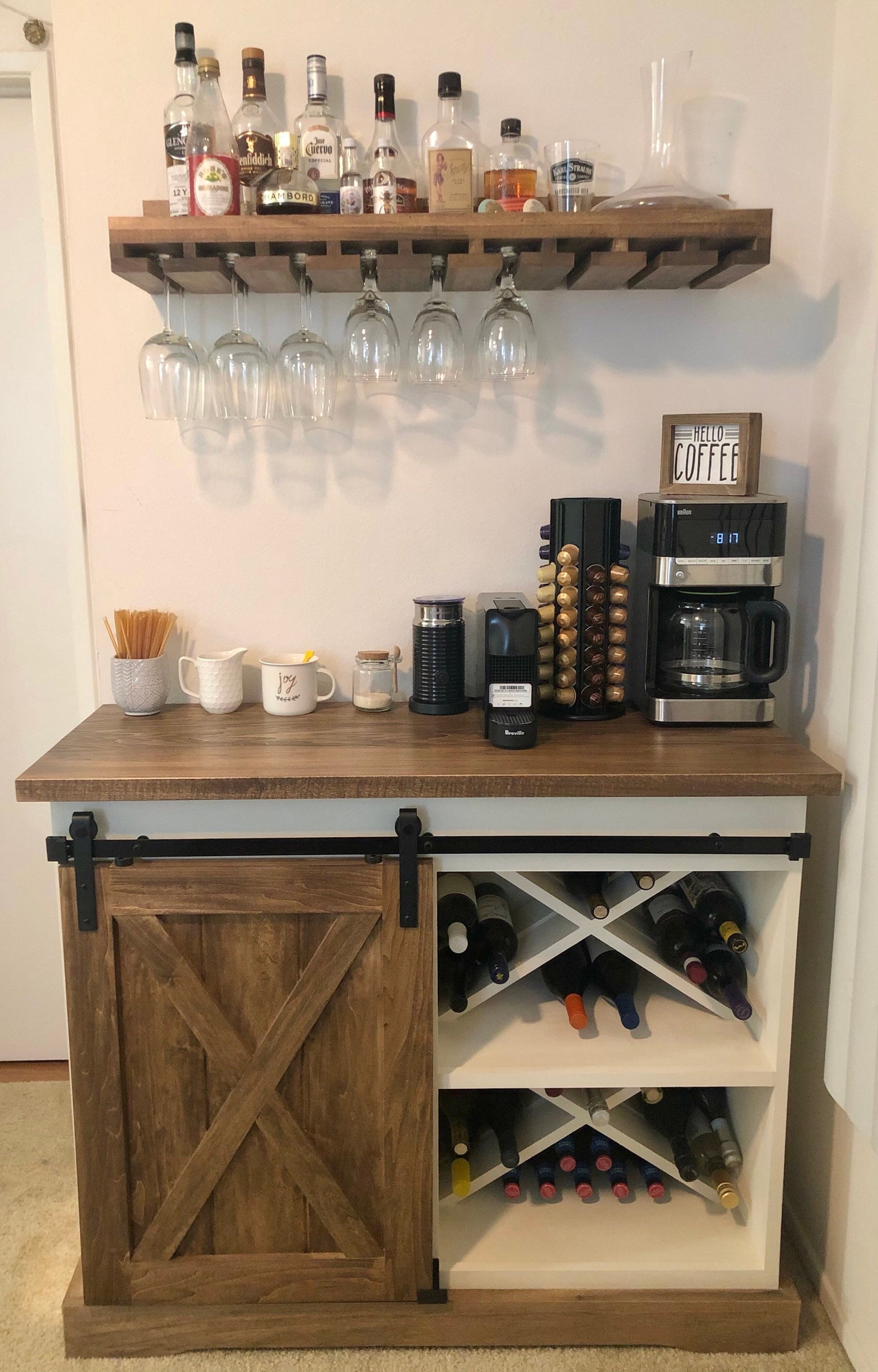 Farmhouse Wine Rack Etsy