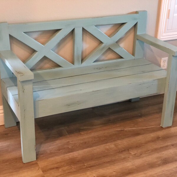 Farmhouse X back bench