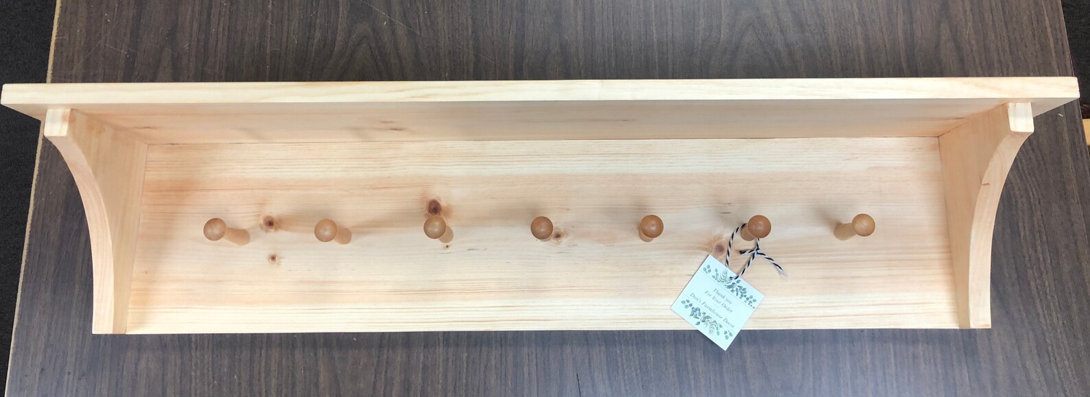 Wooden Shelf with pegs Etsy