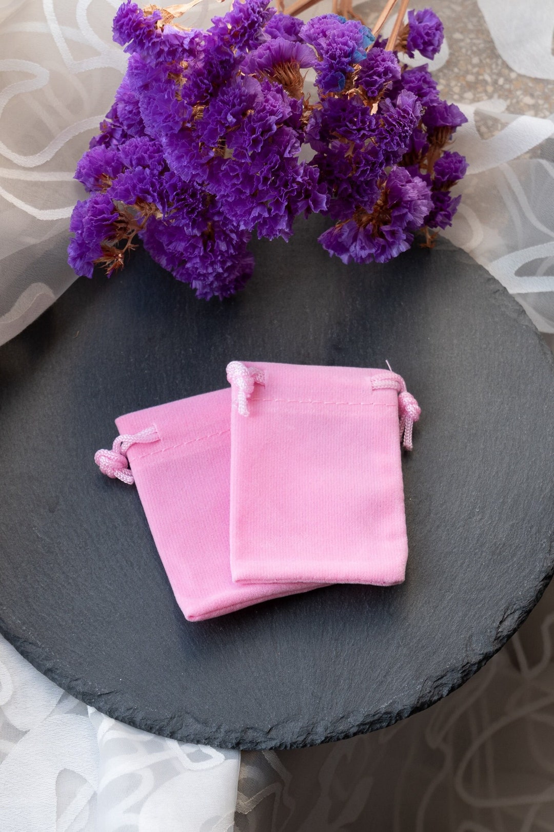 Small Velvet Cloth Bag in Pink for Jewelry Storage Gift Etsy Australia