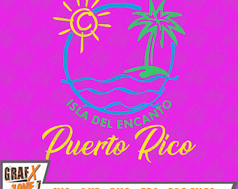 Isla Del Encanto Puerto Rico SVG, Cricut Silhouette Cut File