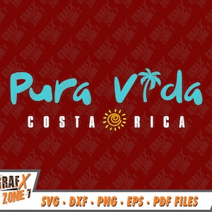 Pura Vida Costa Rica Svg, Costa Rica Shirt Svg, SVG Cut Files for Cricut, Silhouette, Clipart, Screen Printing, Cut Files, Svg Dxf, Eps, Png