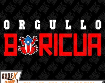 Orgullo Boricua SVG, Puerto Rico Pride, Cricut Cut Files (Digital Download)