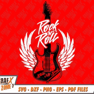 Rock N Roll stal mijn ziel gitaar Svg, muziek Svg, Rock Shirt Svg, Rock and Roll T-ShirtSvg. SVG-bestanden knippen voor Cricut & Dxf, Eps, Png-bestanden