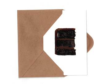 Double Chocolate Cake Birthday Card w/ Detachable Recipe