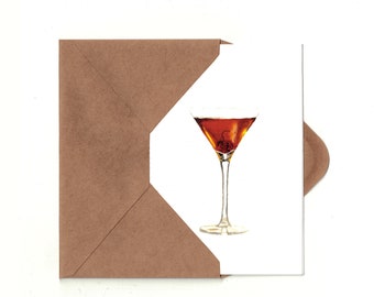 Manhattan Greeting Card w/ Detachable Recipe