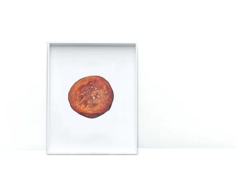 Pumpkin Cookie Watercolor Print: Foodie Kitchen Wall Art
