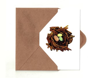 Chocolate Nests Easter Card w/ Detachable Recipe