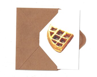 Belgian Waffles Mother's Day Card w/ Detachable Recipe