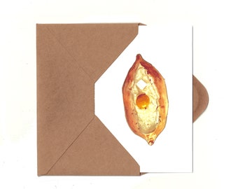 Khachapuri Greeting Card w/ Detachable Recipe by Anna Voloshyna