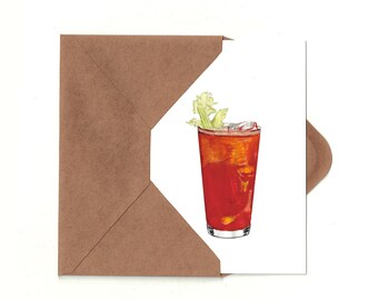 Bloody Mary Greeting Card w/ Detachable Recipe
