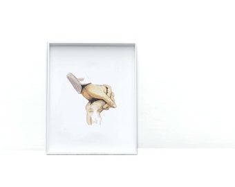 Holding Hands (from the movie Maurice) Watercolor Print | Wall Art | Art Prints