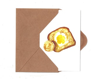 Eggs in a Nest Mother's Day Card w/ Detachable Recipe