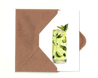 Mojito Greeting Card w/ Detachable Recipe