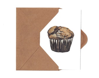 Chocolate Muffins Mother's Day Card w/ Detachable Recipe