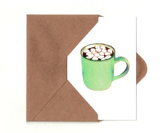 Hot Chocolate Holiday Card w/ Detachable Recipe