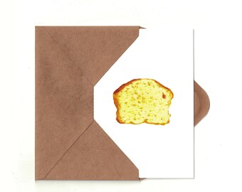 Pound Cake Greeting Card w/ Detachable Recipe