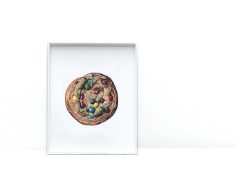 M&M Cookie Watercolor Art Print
