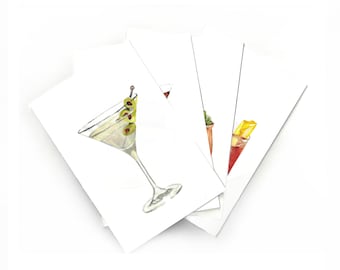 Cocktail Cards 4-pack w/ Detachable Recipes