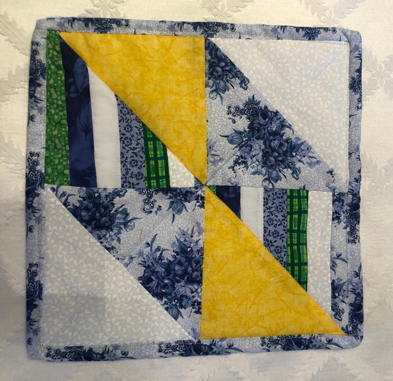 Quilted pot holder set Etsy