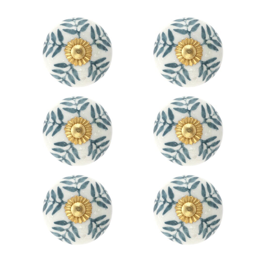 Decorative Boho Cabinet Knobs for Drawers Vintage Rare Handpainted ...