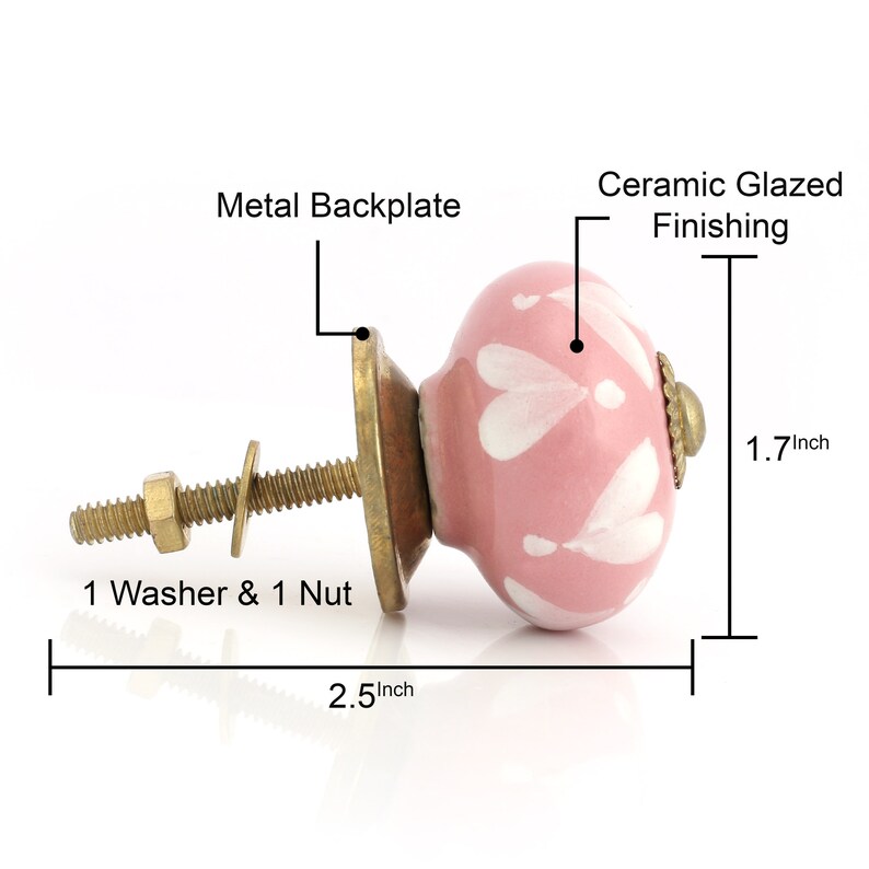 Knobs and Pulls Vintage Drawer Handle Hand Painted Etsy