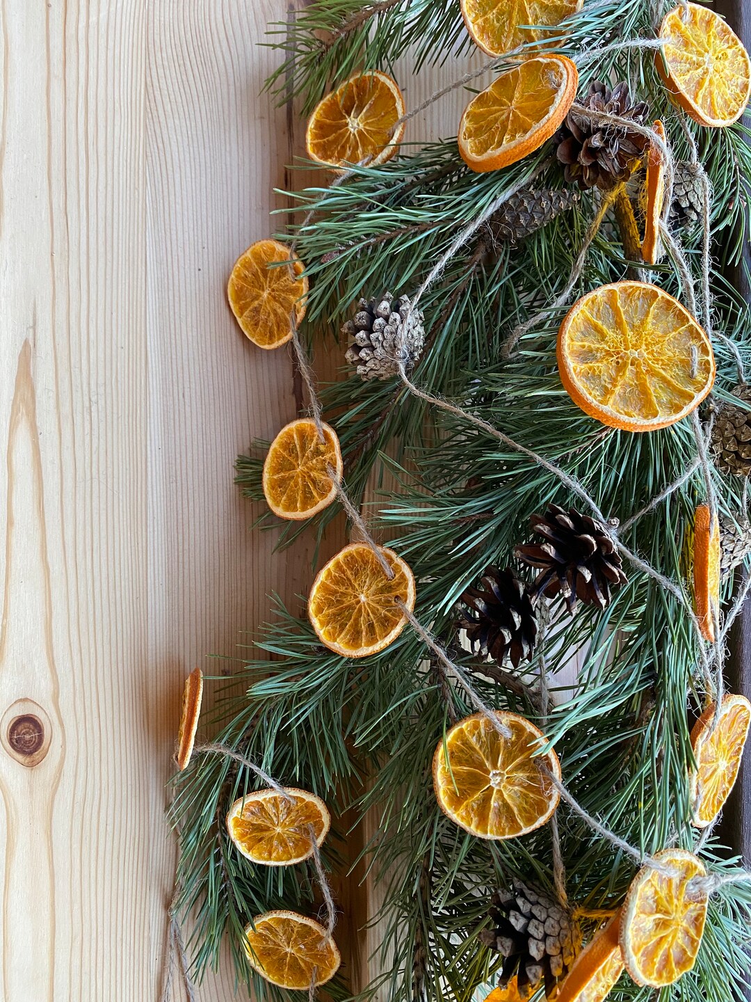 Dried Orange Christmas Garland 1.7 M Long Home Table Etsy UK