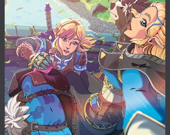 Link & Zelda Poster von Jeppy-Art