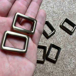 20mm Vintage Rectangle Metal Closed Loop Rings / High quality plating color