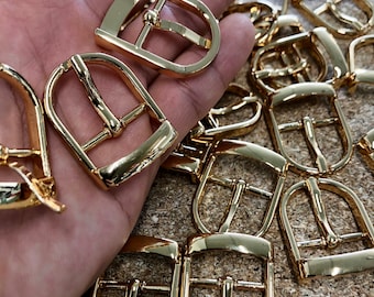 20 mm buckle | Strap Buckles Leather Handbag Purse Bag Making Hardware / High quality 3 layers of 24-k gold plating