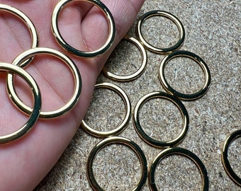 4# 25mm outer / 20mm inner Gold Rings Premium Jewelry Quality Bra Adjusters Lingerie / High quality 3 layers of gold plating
