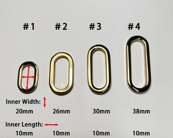 20/26/30/38mm Inner metal elliptical Gold ring strap connection ring Premium Jewelry Quality / High quality 3 layers of gold plating
