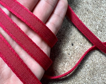 Bra/ Lingerie Wire Casing / Bra Wire Cover / Channeling. 10mm Wide - Red