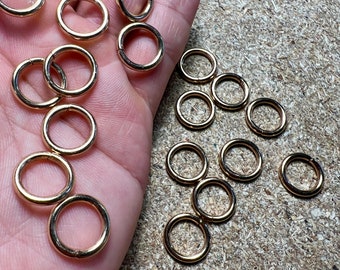 Open 14mm outer / 10mm inner Rose Gold Open Rings Premium Jewelry Quality Bra Adjusters Lingerie/ High quality 3 layers of Rose gold plating