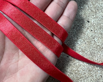 Premier 10mm Bra Strap Elastic Soft Feel Strong Lingerie Elastic - Red