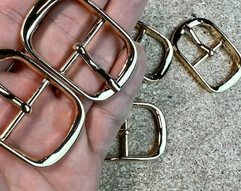 25mm Pin buckle | Square Strap Buckles for Handbag Purse Bag Making Hardware / High quality 3 layers of 24-k gold plating,