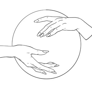 Floating Magical Hands Digital Download