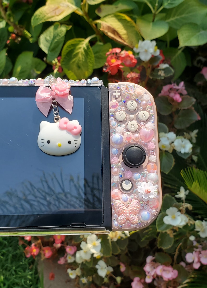 Hello Kitty Custom Nintendo Switch Accessory Charm Plug Hello Etsy