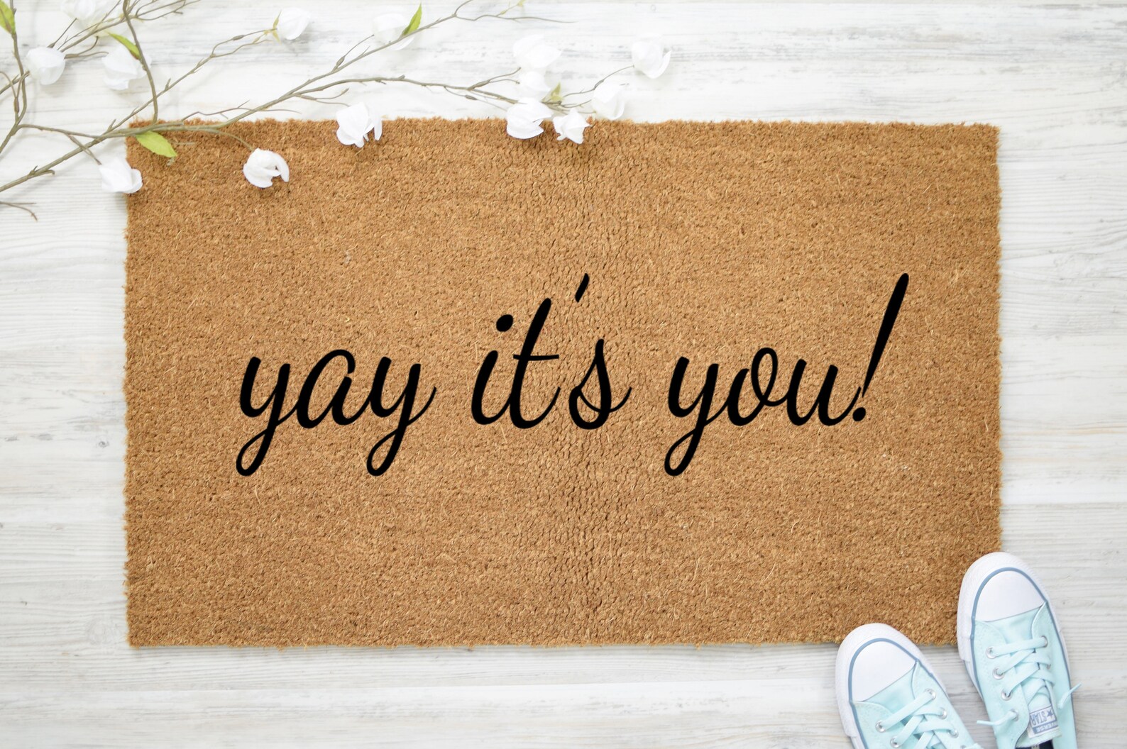 Funny Mat, Yay It's You Doormat, Fall Doormat, Cute Doormat, Patio