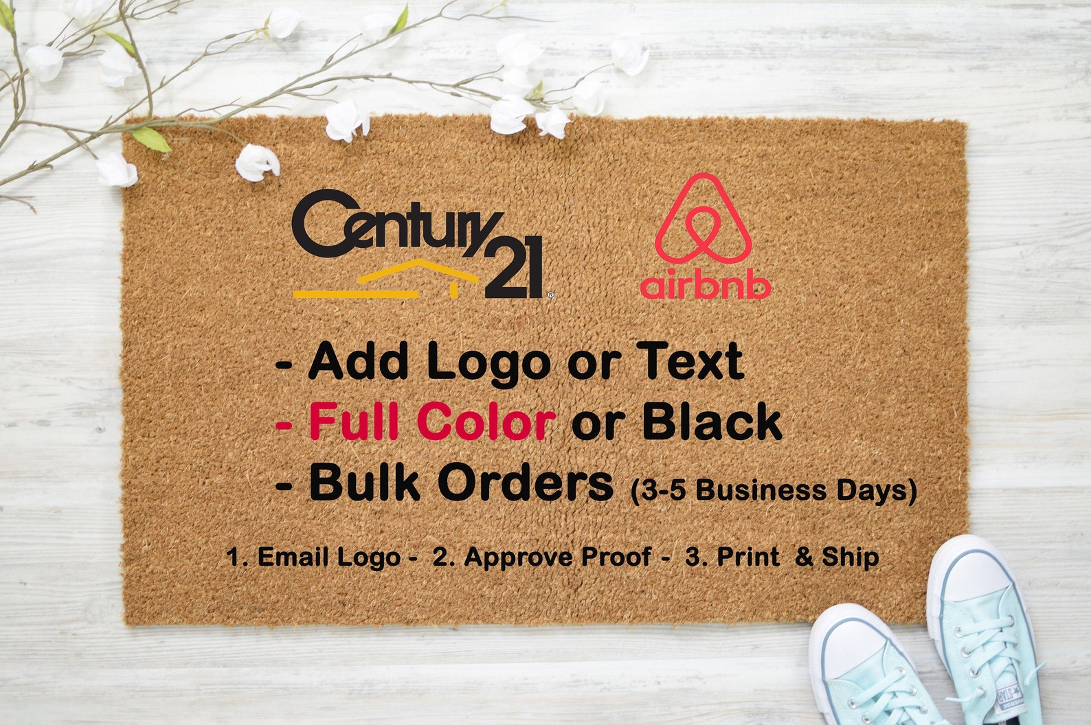 Custom Doormat Custom Door Mat Design Business Logo Personalized
