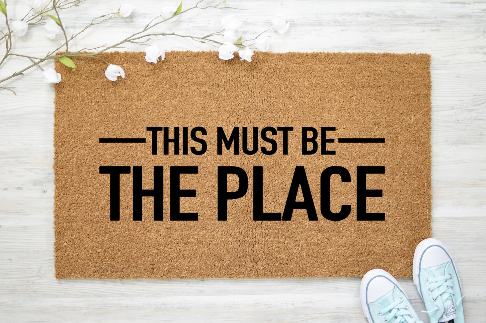 This Must Be The Place Doormat Doormats Welcome Mat | Etsy This Must Be The Place Welcome Mat
