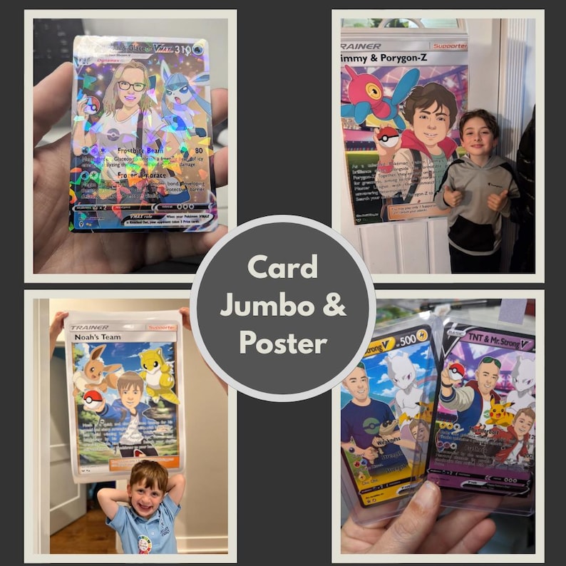 Custom Pokémon Card Drawing – Personalized Pet Portrait, Hand-Drawn Anime Style Gift image 10