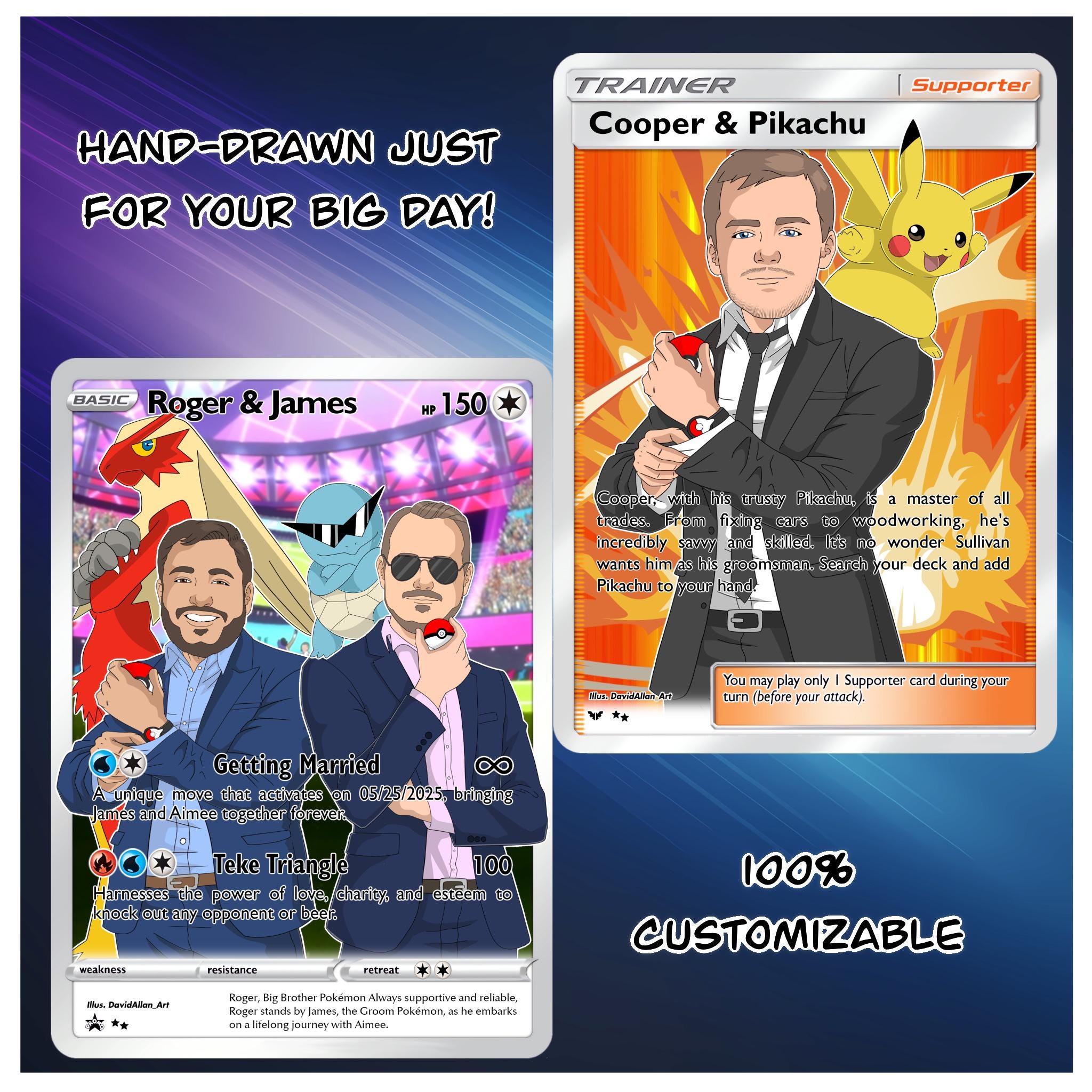 Custom Pokemon Groomsman Card Personalized Wedding Party Gift - Etsy Custom Pokemon Groomsman Card Personalized Wedding Party Gift - Etsy
