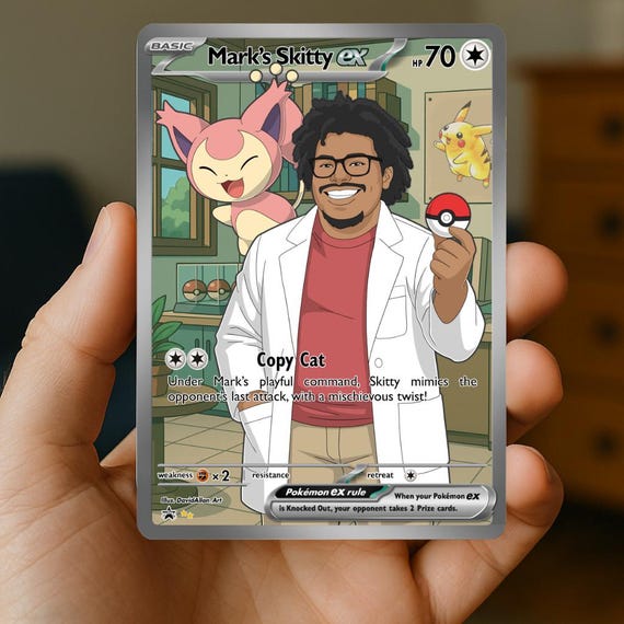 Custom Pokemon Cards  Personalized Pokemon Card Gift, Unique Pokemon  Custom Card With Your Person & Pokemon - Etsy