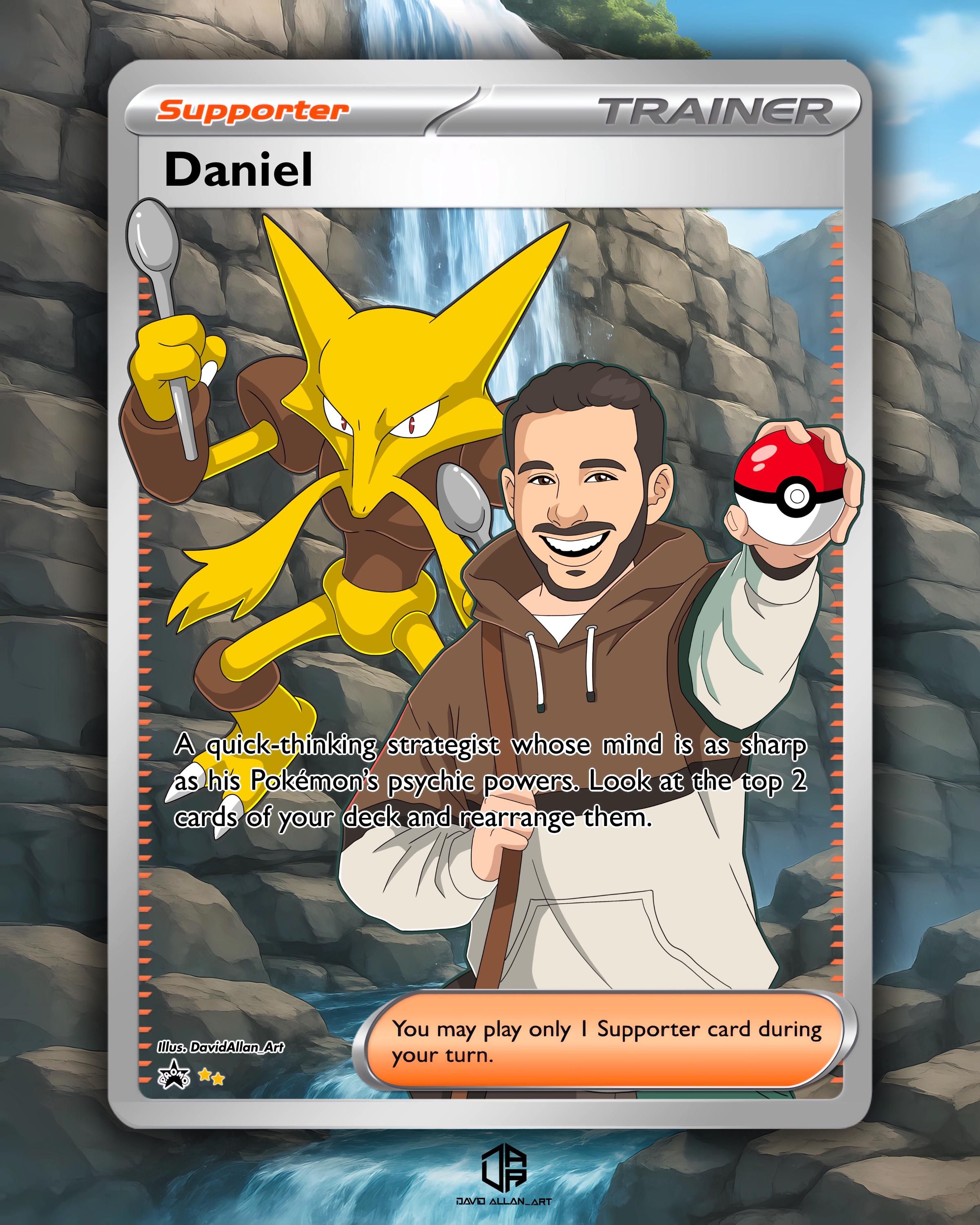 Personalized Pokemon Card, Custom Pokemon Portrait, Custom Gift,  Illustration, Fathers Day - Etsy