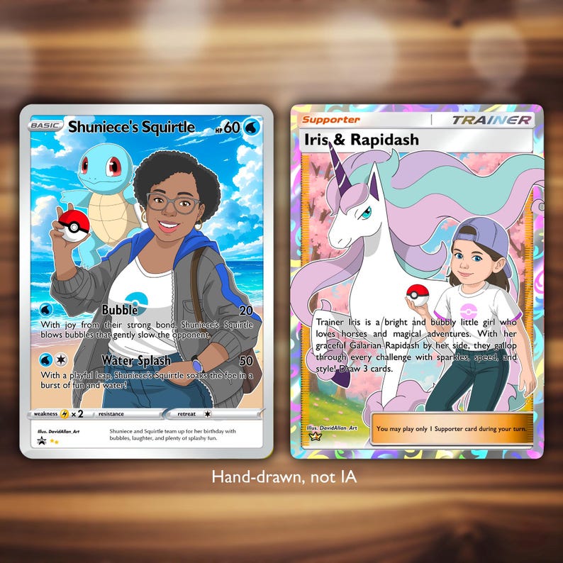 Custom Pokemon Couple Card – Personalized Anniversary Gift – Unique ...