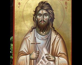 Saint Alexios the man of God byzantine painted icon ALEXIOS Eicon  orthodox handmade painted icon in traditional byzantine way