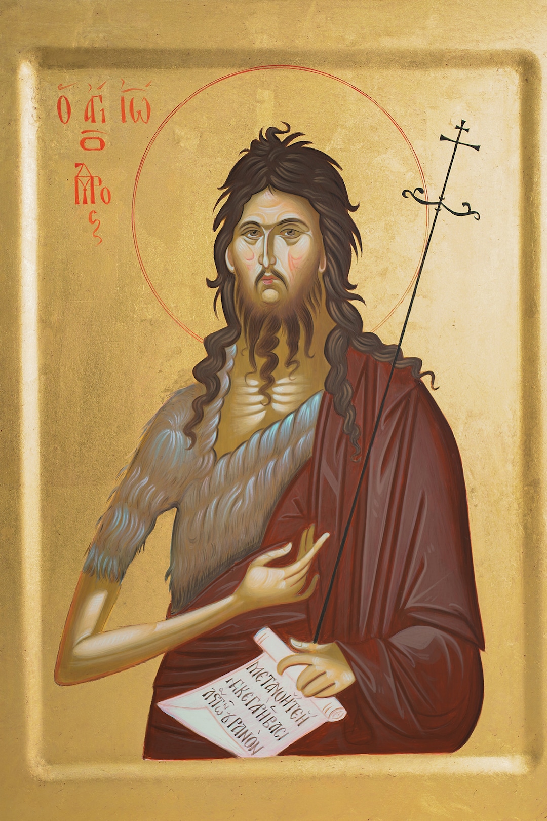 Byzantine Painted Icon of Saint John the Baptist - Etsy