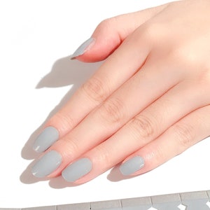 Midnight Gray Nail Wraps 100% Nail Polish Stickers DIY Nail Strips Glitter Nail Wrap Summer Nail Wrap by Nanosase (Set of 2 )