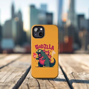 Cute Godzilla Cartoon Design Phone Case – Cute Phone Case & Durable Scratch free case S for iPhone 14/15/16, Samsung S23/S24